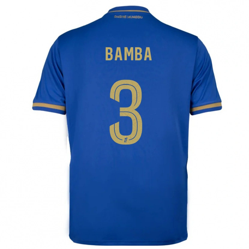Danxen Kinder Ismaïl Bamba #3 Blau Gold Auswärtstrikot Trikot 2025/26 T-Shirt