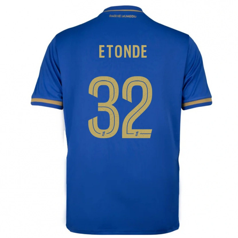 Danxen Kinder Romaric Etonde #32 Blau Gold Auswärtstrikot Trikot 2025/26 T-Shirt