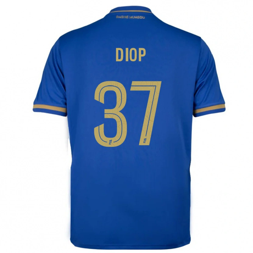 Danxen Kinder Edan Diop #37 Blau Gold Auswärtstrikot Trikot 2025/26 T-Shirt