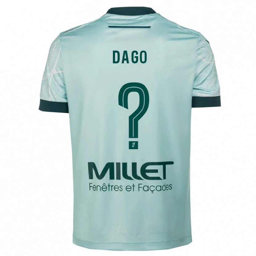 Danxen Kinder Joshua Dago #0 Grün Weiß Auswärtstrikot Trikot 2025/26 T-Shirt
