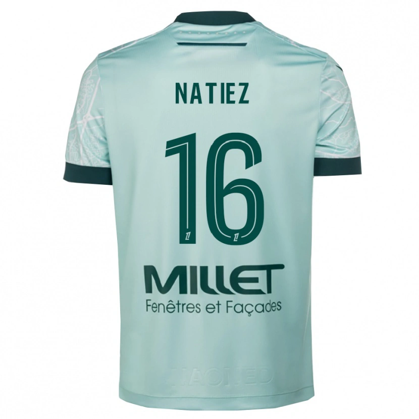 Danxen Kinder Stanislas Natiez #16 Grün Weiß Auswärtstrikot Trikot 2025/26 T-Shirt