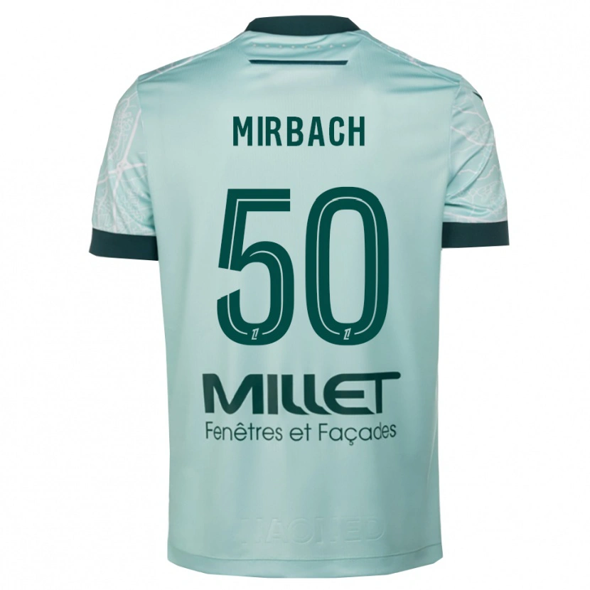 Danxen Kinder Alexis Mirbach #50 Grün Weiß Auswärtstrikot Trikot 2025/26 T-Shirt
