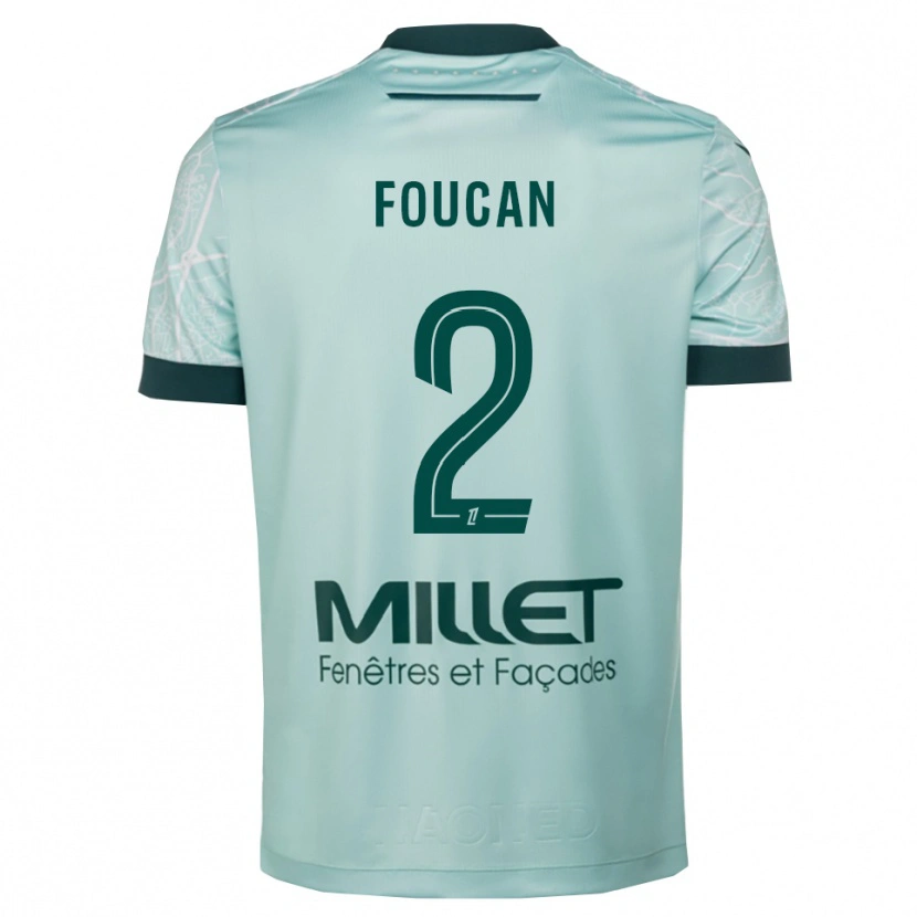 Danxen Kinder Jalen Foucan #2 Grün Weiß Auswärtstrikot Trikot 2025/26 T-Shirt