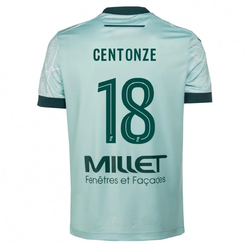 Danxen Kinder Fabien Centonze #18 Grün Weiß Auswärtstrikot Trikot 2025/26 T-Shirt