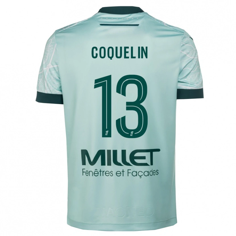 Danxen Kinder Francis Coquelin #13 Grün Weiß Auswärtstrikot Trikot 2025/26 T-Shirt