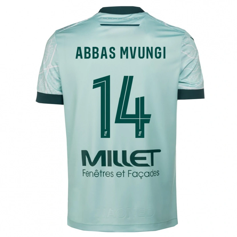 Danxen Kinder Omar Abbas Mvungi #14 Grün Weiß Auswärtstrikot Trikot 2025/26 T-Shirt