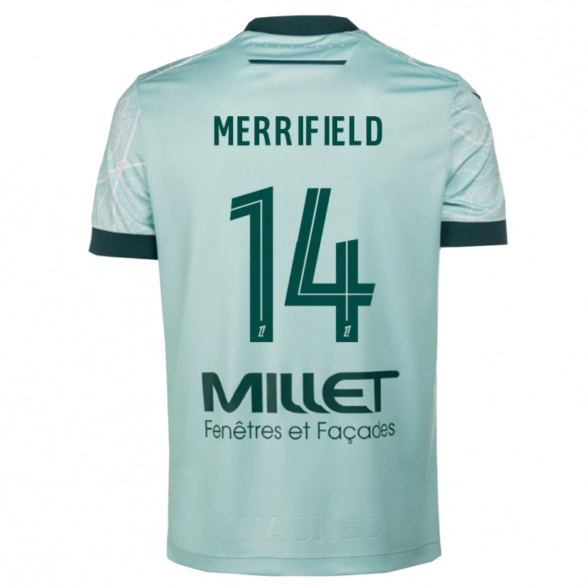 Danxen Kinder Loan Merrifield #14 Grün Weiß Auswärtstrikot Trikot 2025/26 T-Shirt