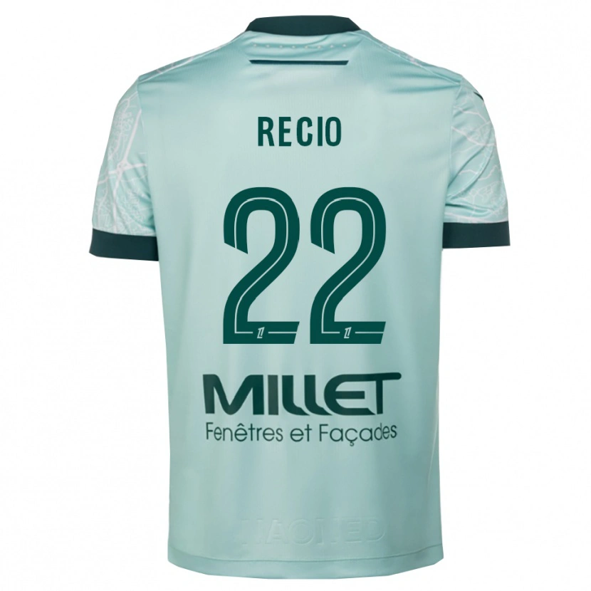 Danxen Kinder Andrea Recio #22 Grün Weiß Auswärtstrikot Trikot 2025/26 T-Shirt