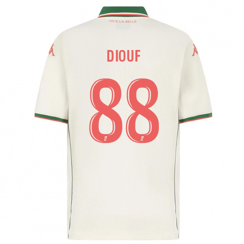 Danxen Kinder Yehvann Diouf #88 Weiß Grün Auswärtstrikot Trikot 2025/26 T-Shirt