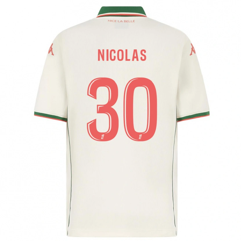 Danxen Kinder Lina-Lou Nicolas #30 Weiß Grün Auswärtstrikot Trikot 2025/26 T-Shirt
