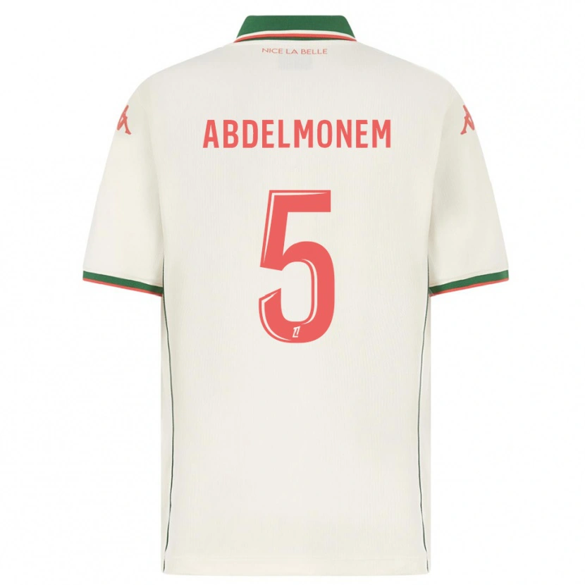 Danxen Kinder Mohamed Abdelmonem #5 Weiß Grün Auswärtstrikot Trikot 2025/26 T-Shirt