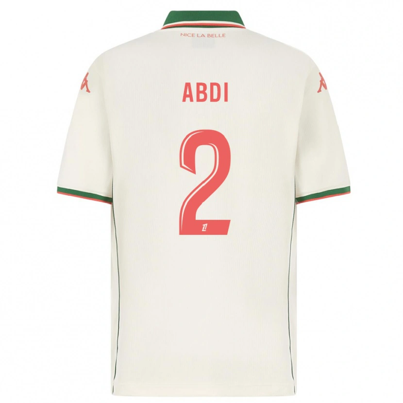 Danxen Kinder Ali Abdi #2 Weiß Grün Auswärtstrikot Trikot 2025/26 T-Shirt