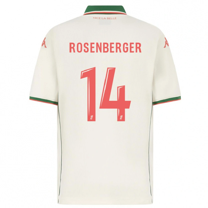 Danxen Kinder Léa Rosenberger #14 Weiß Grün Auswärtstrikot Trikot 2025/26 T-Shirt