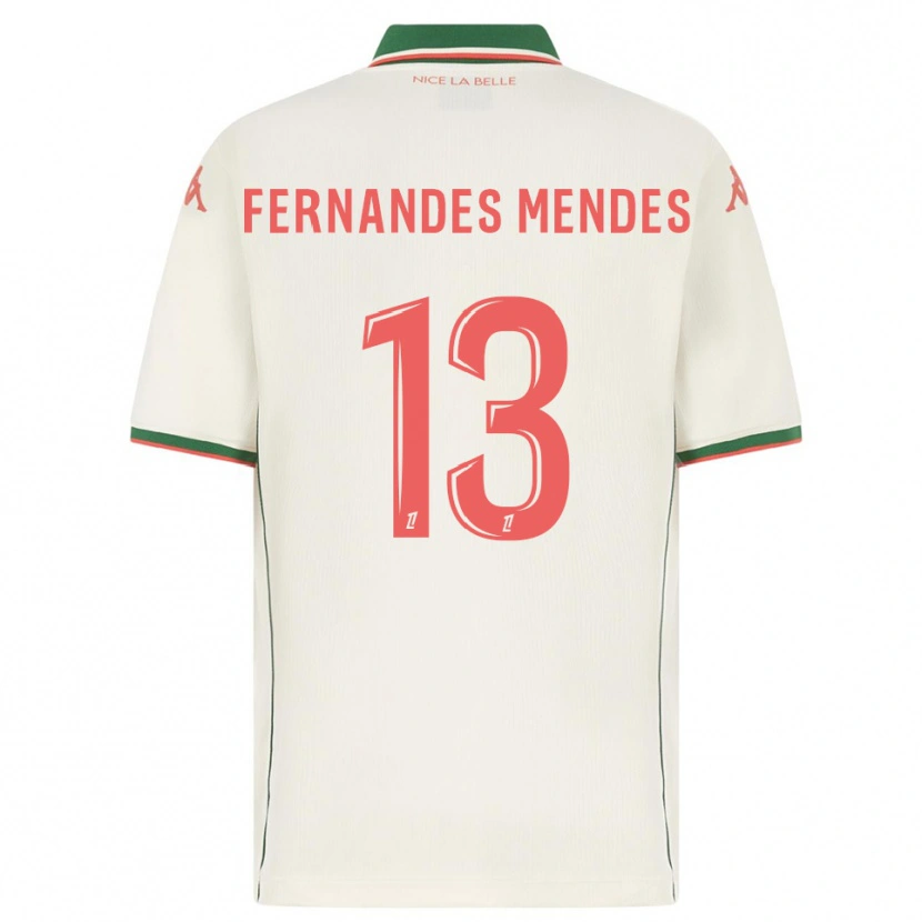 Danxen Kinder Mathis Fernandes Mendes #13 Weiß Grün Auswärtstrikot Trikot 2025/26 T-Shirt