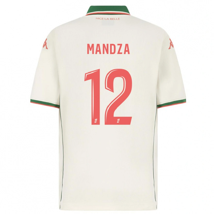 Danxen Kinder Xavier Mandza #12 Weiß Grün Auswärtstrikot Trikot 2025/26 T-Shirt
