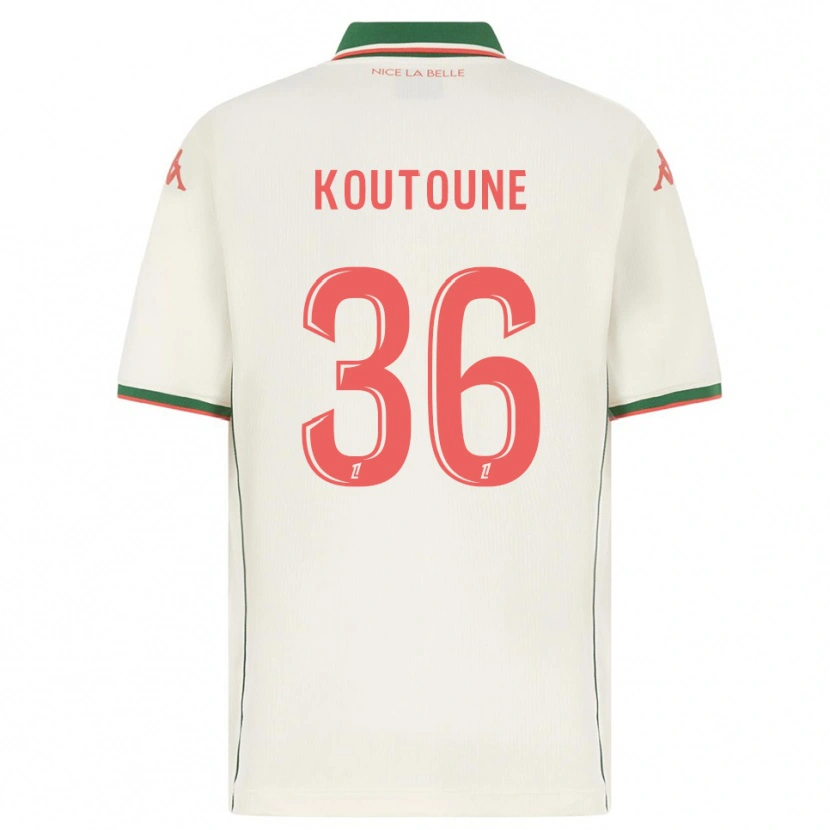 Danxen Kinder Hamza Koutoune #36 Weiß Grün Auswärtstrikot Trikot 2025/26 T-Shirt