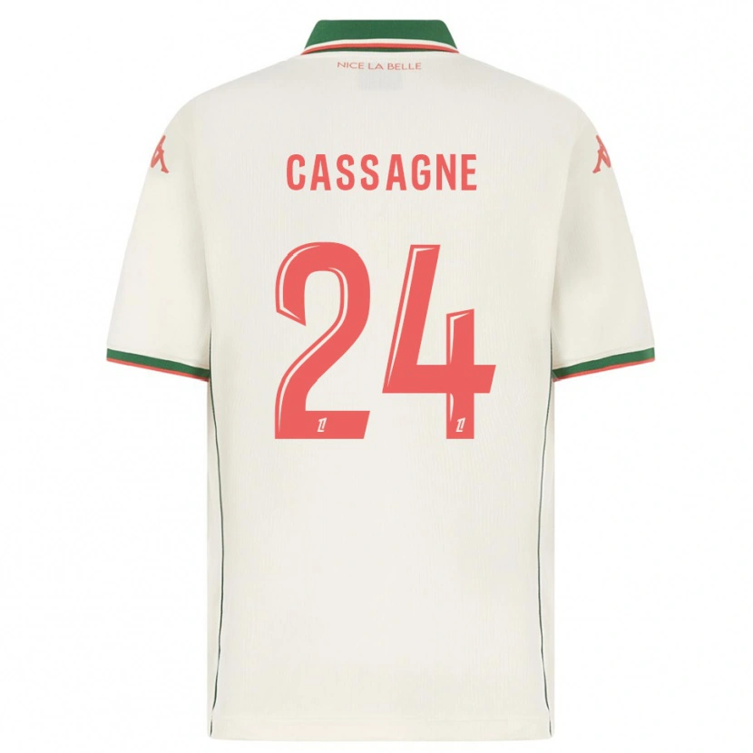Danxen Kinder Léa Cassagne #24 Weiß Grün Auswärtstrikot Trikot 2025/26 T-Shirt