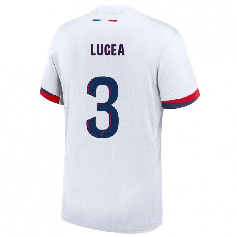 Danxen Kinder Dimitri Lucea #3 Weiß Rot Auswärtstrikot Trikot 2025/26 T-Shirt