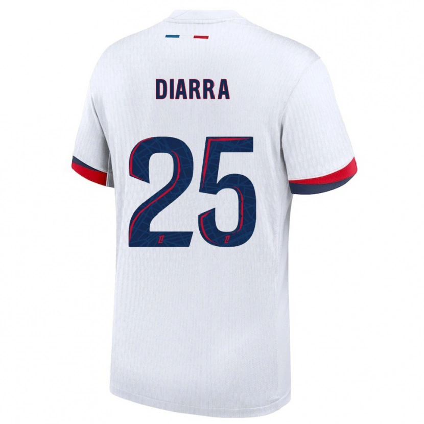 Danxen Kinder Agueissa Diarra #25 Weiß Rot Auswärtstrikot Trikot 2025/26 T-Shirt