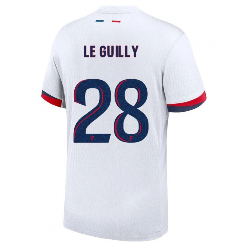 Danxen Kinder Jade Le Guilly #28 Weiß Rot Auswärtstrikot Trikot 2025/26 T-Shirt
