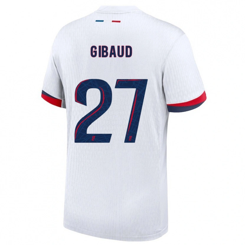 Danxen Kinder Pierre Gibaud #27 Weiß Rot Auswärtstrikot Trikot 2025/26 T-Shirt