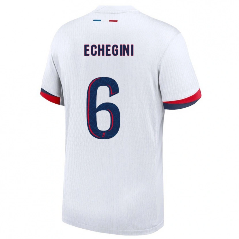 Danxen Kinder Joe Echegini #6 Weiß Rot Auswärtstrikot Trikot 2025/26 T-Shirt