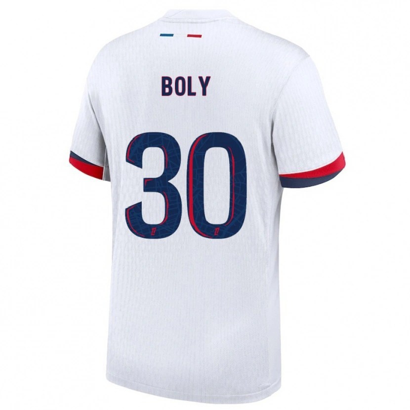 Danxen Kinder David Boly #30 Weiß Rot Auswärtstrikot Trikot 2025/26 T-Shirt