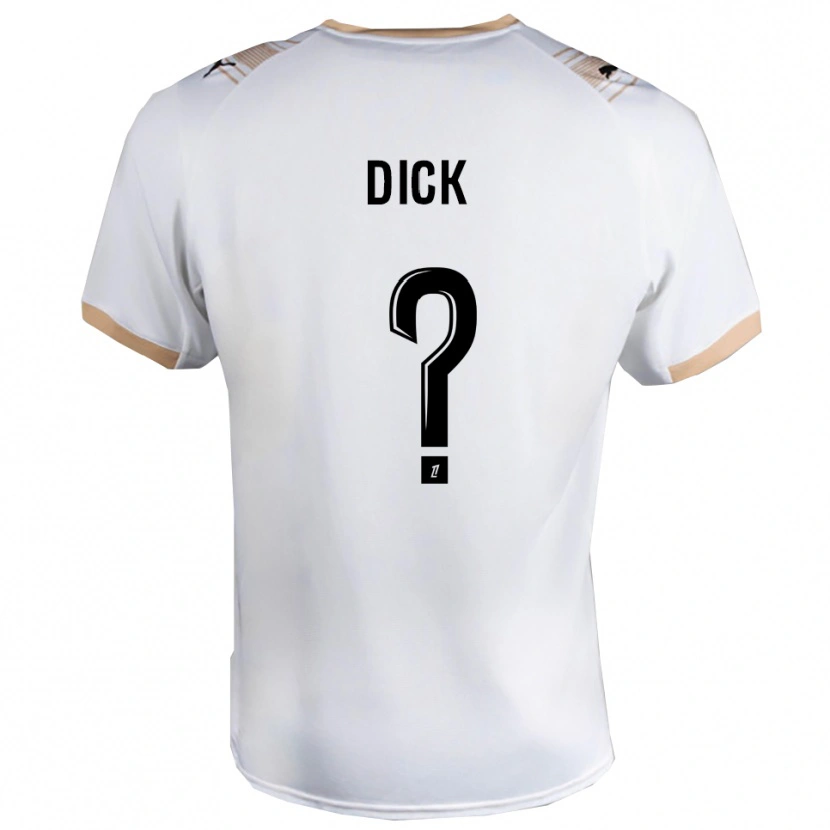 Danxen Kinder Livingstone Dick #0 Weiß Schwarz Auswärtstrikot Trikot 2025/26 T-Shirt