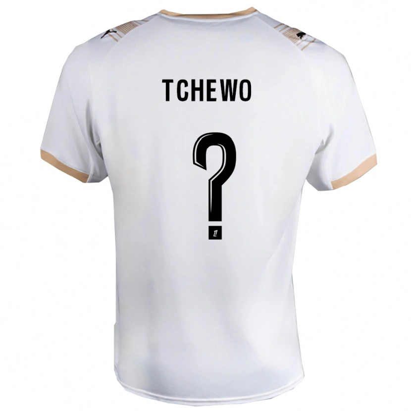 Danxen Kinder Ryan Tchapda Tchewo #0 Weiß Schwarz Auswärtstrikot Trikot 2025/26 T-Shirt