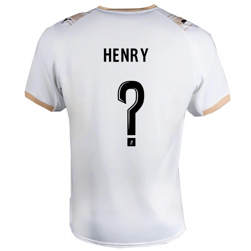 Danxen Kinder Kobi Henry #0 Weiß Schwarz Auswärtstrikot Trikot 2025/26 T-Shirt