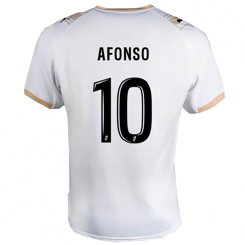 Danxen Kinder Flavio Afonso #10 Weiß Schwarz Auswärtstrikot Trikot 2025/26 T-Shirt