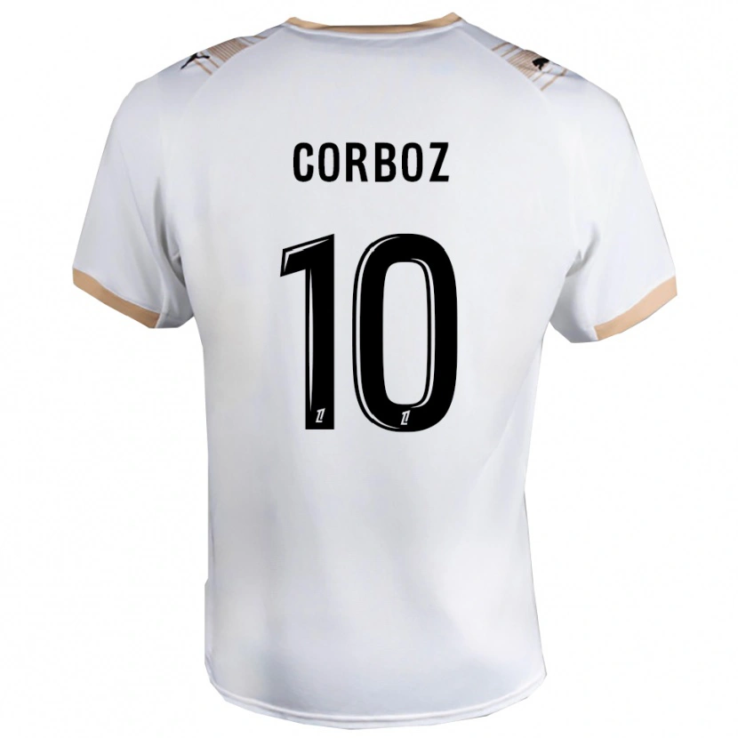 Danxen Kinder Rachel Corboz #10 Weiß Schwarz Auswärtstrikot Trikot 2025/26 T-Shirt