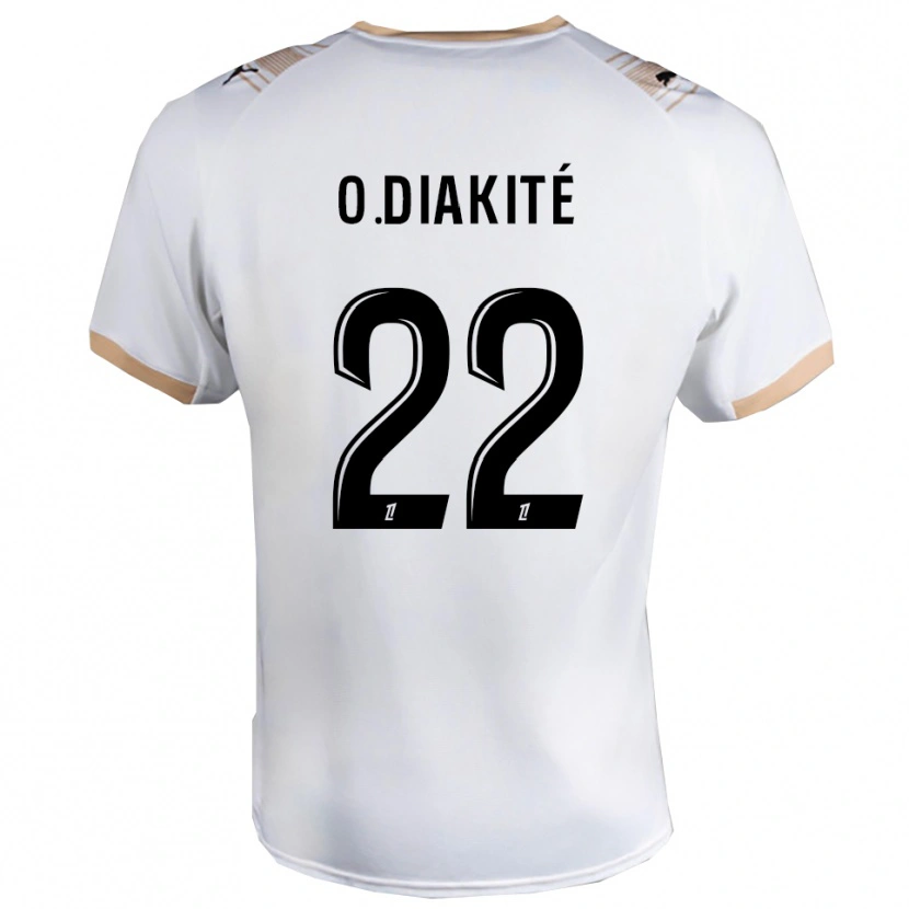 Danxen Kinder Oumar Diakité #22 Weiß Schwarz Auswärtstrikot Trikot 2025/26 T-Shirt