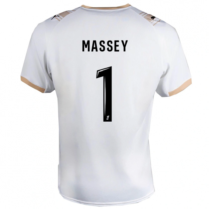 Danxen Kinder Kayza Massey #1 Weiß Schwarz Auswärtstrikot Trikot 2025/26 T-Shirt