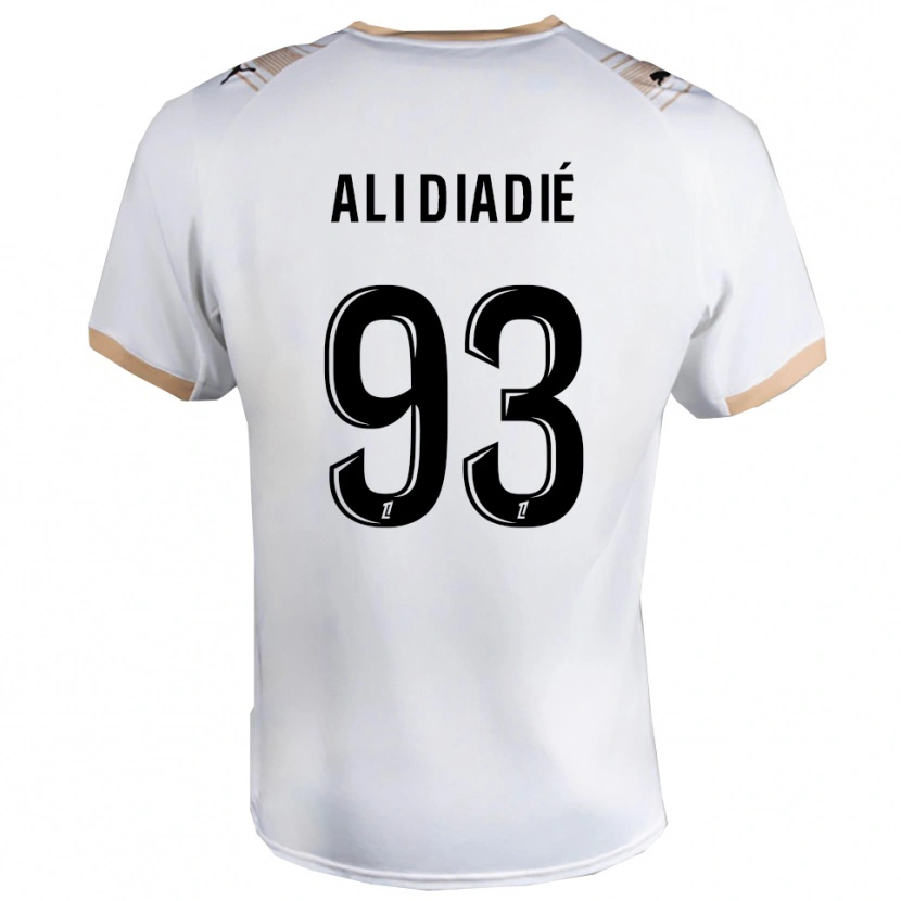 Danxen Kinder Mohamed Ali Diadié #93 Weiß Schwarz Auswärtstrikot Trikot 2025/26 T-Shirt