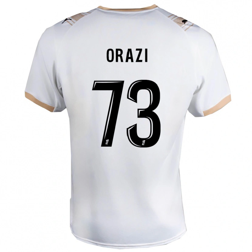 Danxen Kinder Ike Orazi #73 Weiß Schwarz Auswärtstrikot Trikot 2025/26 T-Shirt