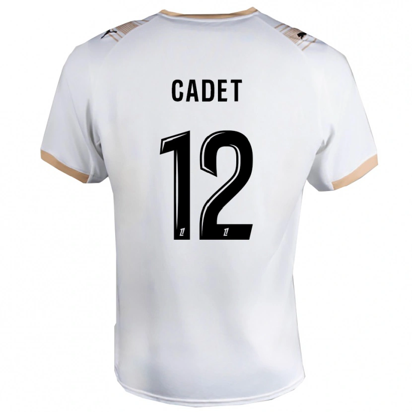 Danxen Kinder Charlélie Cadet #12 Weiß Schwarz Auswärtstrikot Trikot 2025/26 T-Shirt