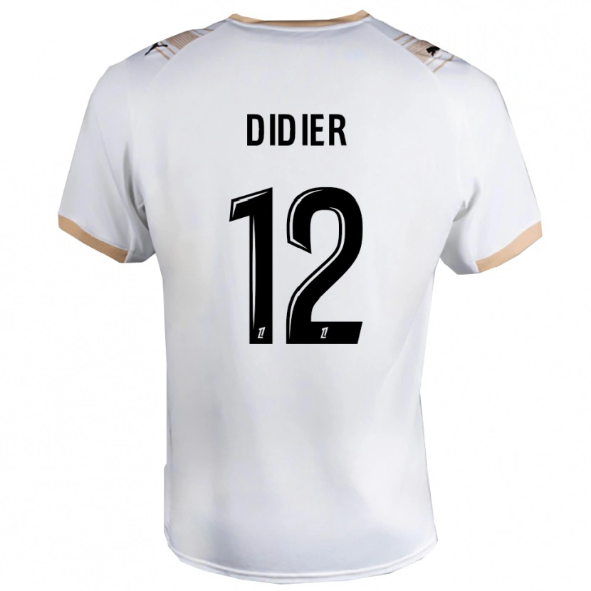 Danxen Kinder Haïlé Didier #12 Weiß Schwarz Auswärtstrikot Trikot 2025/26 T-Shirt