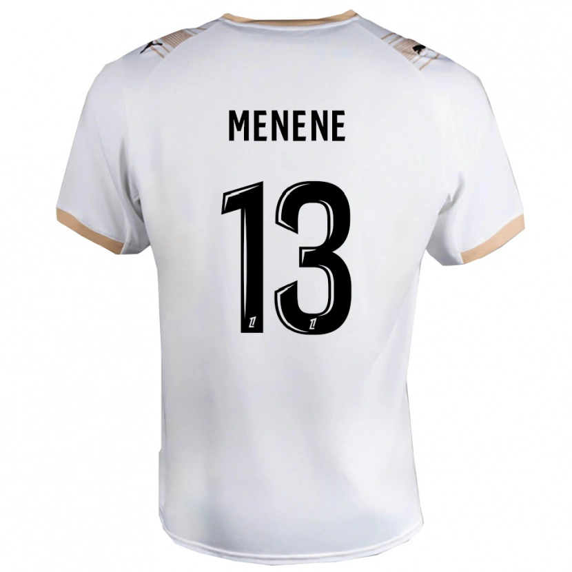 Danxen Kinder Meyong Menene #13 Weiß Schwarz Auswärtstrikot Trikot 2025/26 T-Shirt