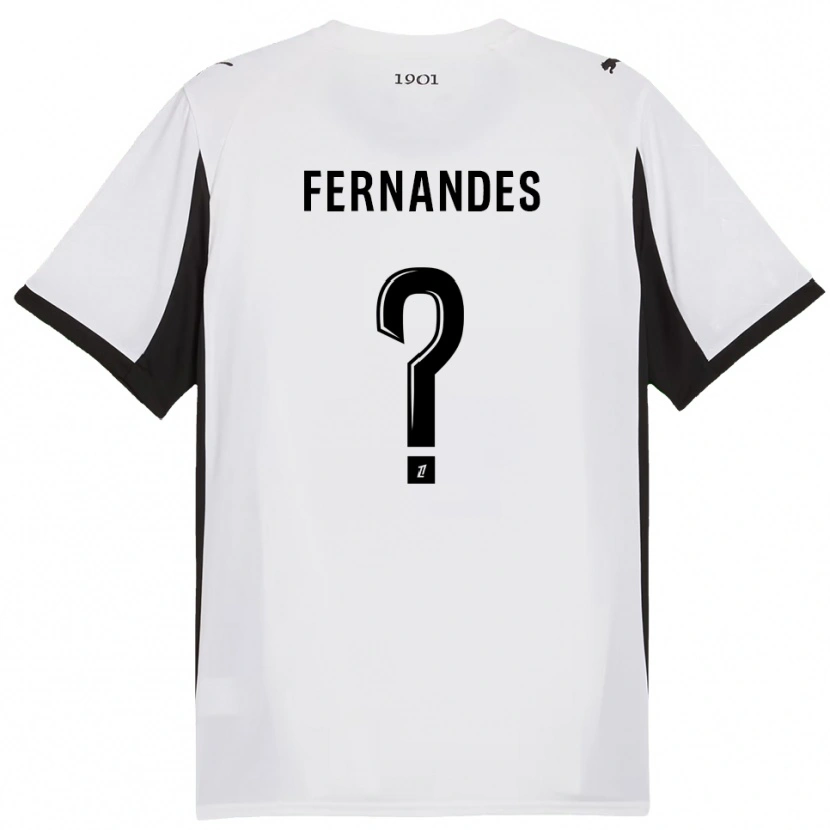 Danxen Kinder Alexis Fernandes #0 Weiß Schwarz Auswärtstrikot Trikot 2025/26 T-Shirt