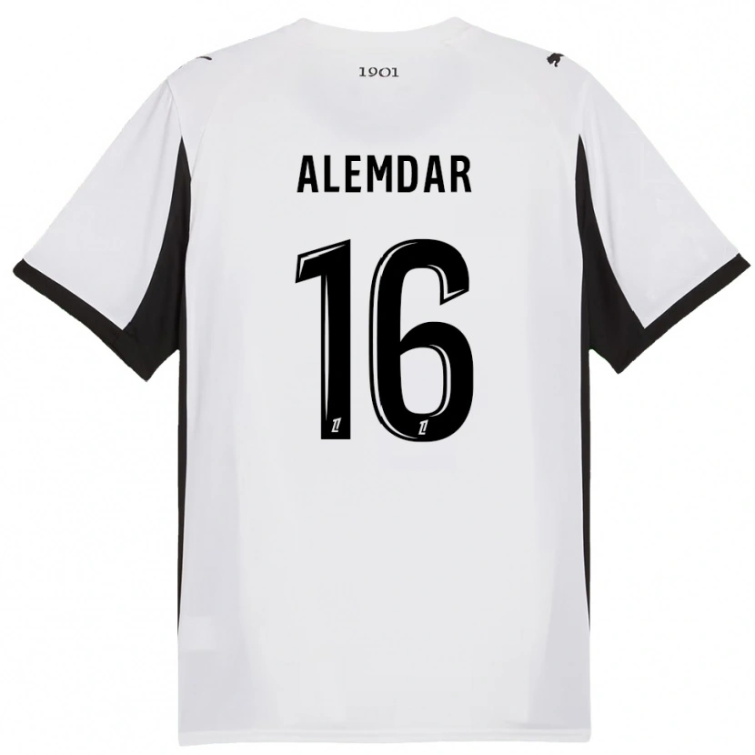 Danxen Kinder Doğan Alemdar #16 Weiß Schwarz Auswärtstrikot Trikot 2025/26 T-Shirt