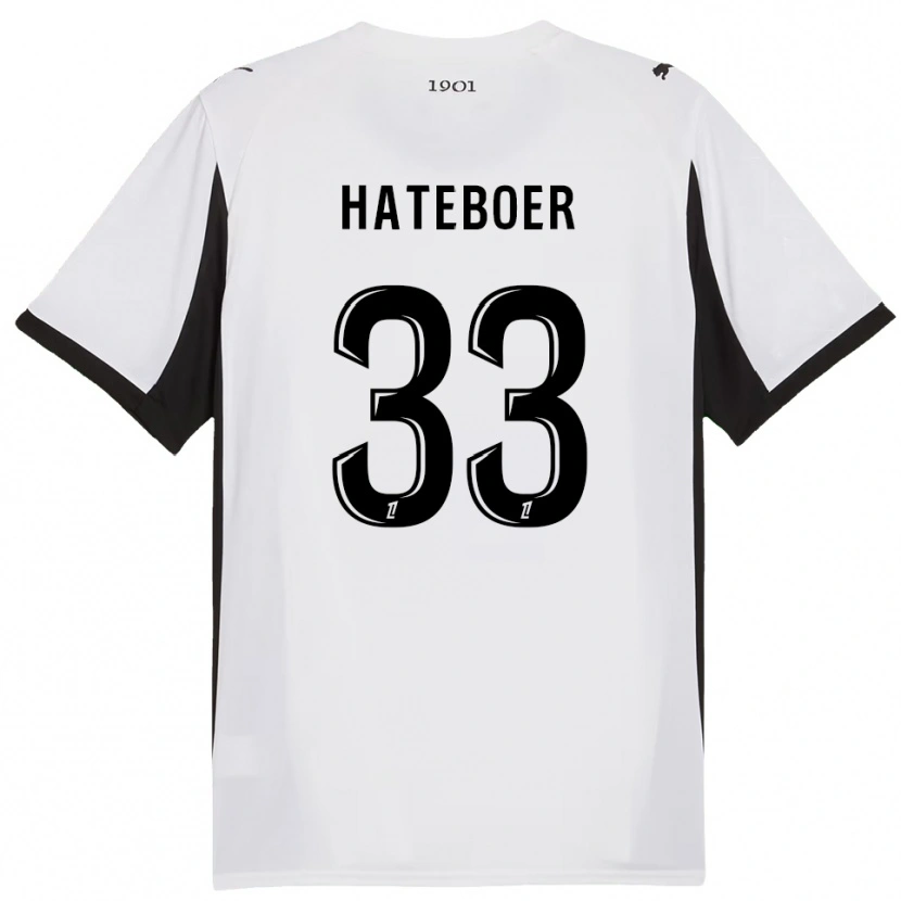 Danxen Kinder Hans Hateboer #33 Weiß Schwarz Auswärtstrikot Trikot 2025/26 T-Shirt
