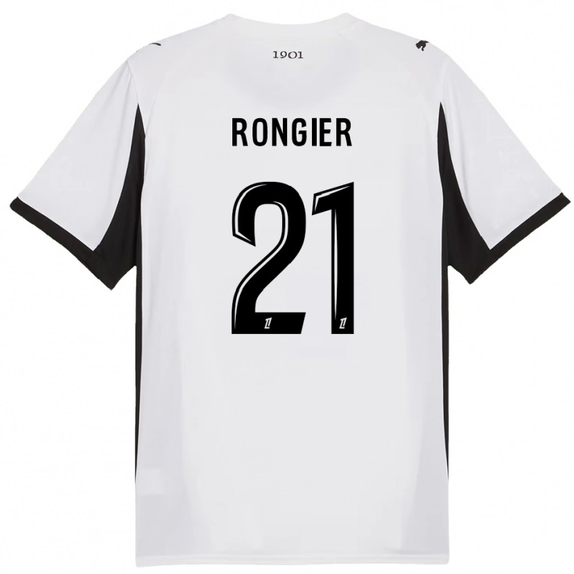 Danxen Kinder Valentin Rongier #21 Weiß Schwarz Auswärtstrikot Trikot 2025/26 T-Shirt