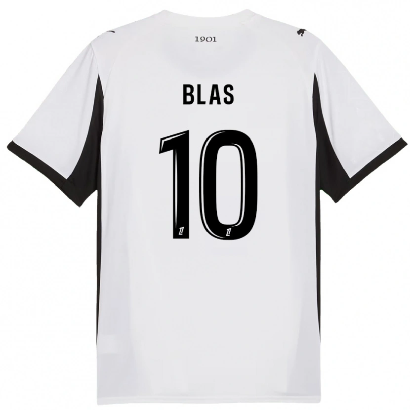 Danxen Kinder Ludovic Blas #10 Weiß Schwarz Auswärtstrikot Trikot 2025/26 T-Shirt