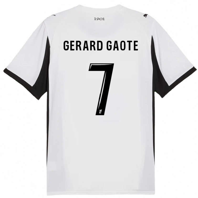 Danxen Kinder Steven Gerard Gaote #7 Weiß Schwarz Auswärtstrikot Trikot 2025/26 T-Shirt