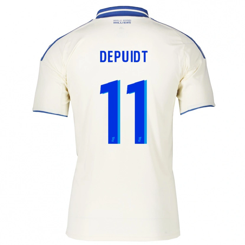 Danxen Kinder Lorenzo Depuidt #11 Champagner Blau Auswärtstrikot Trikot 2025/26 T-Shirt
