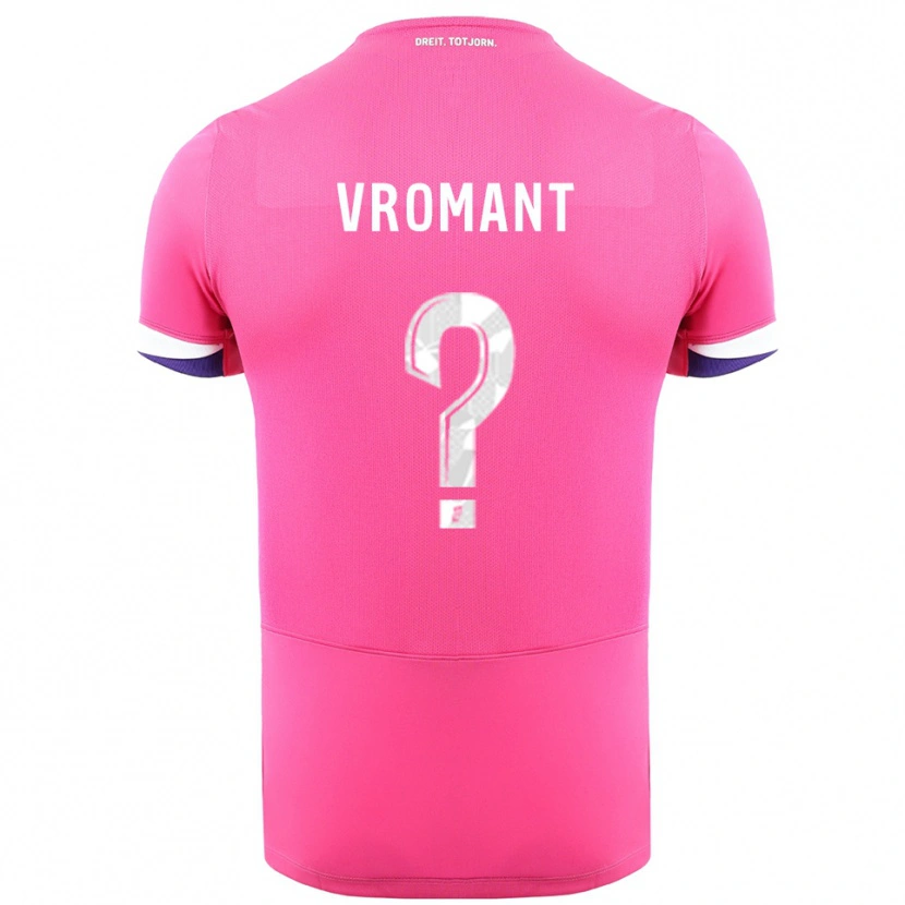 Danxen Kinder Todd Vromant #0 Rosa Weiß Auswärtstrikot Trikot 2025/26 T-Shirt