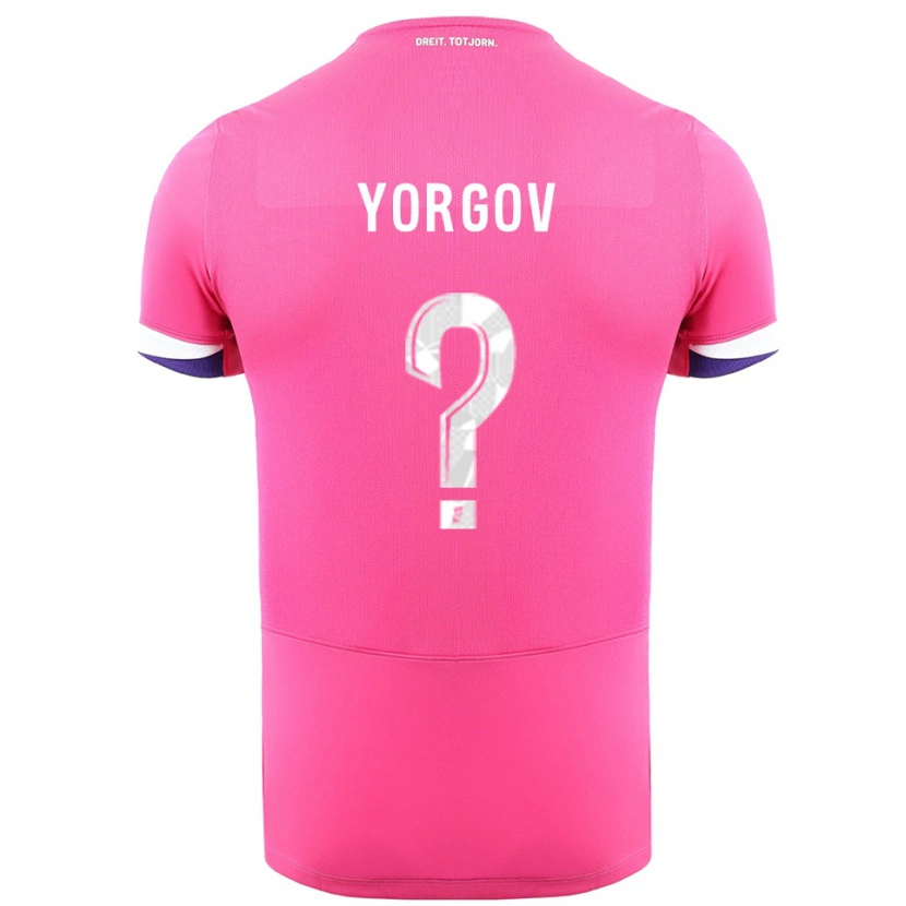 Danxen Kinder Aleksandar Yorgov #0 Rosa Weiß Auswärtstrikot Trikot 2025/26 T-Shirt
