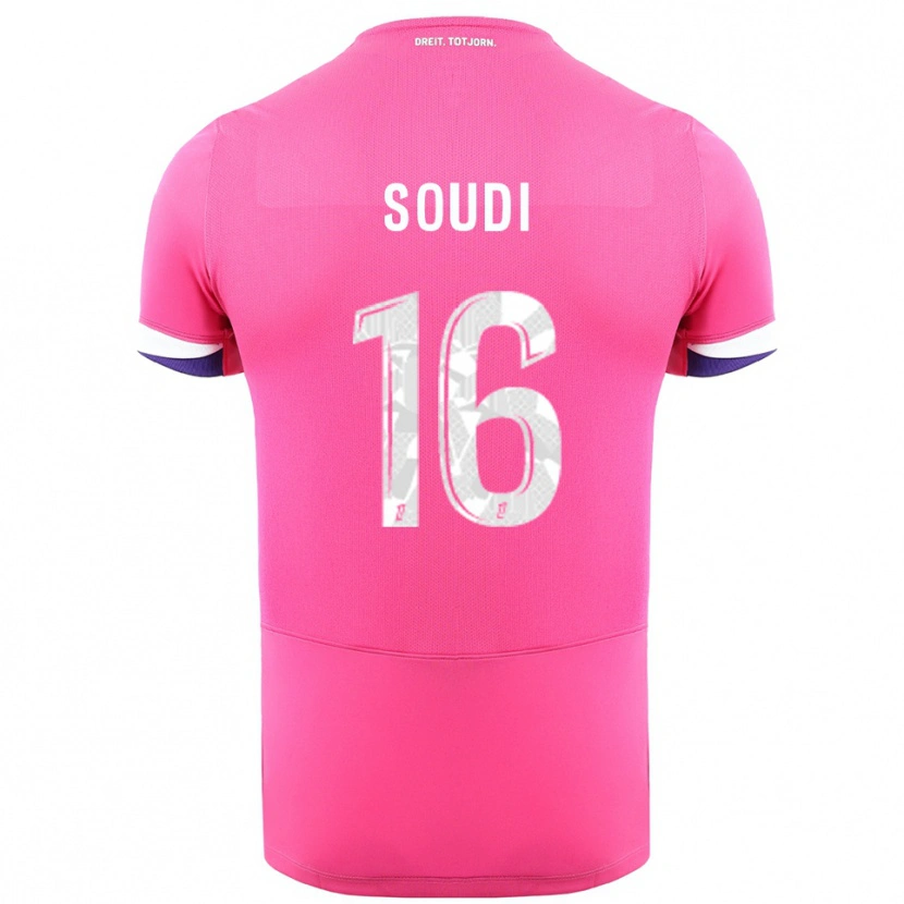 Danxen Kinder Adam Soudi #16 Rosa Weiß Auswärtstrikot Trikot 2025/26 T-Shirt