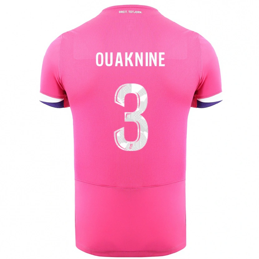 Danxen Kinder Jules Ouaknine #3 Rosa Weiß Auswärtstrikot Trikot 2025/26 T-Shirt
